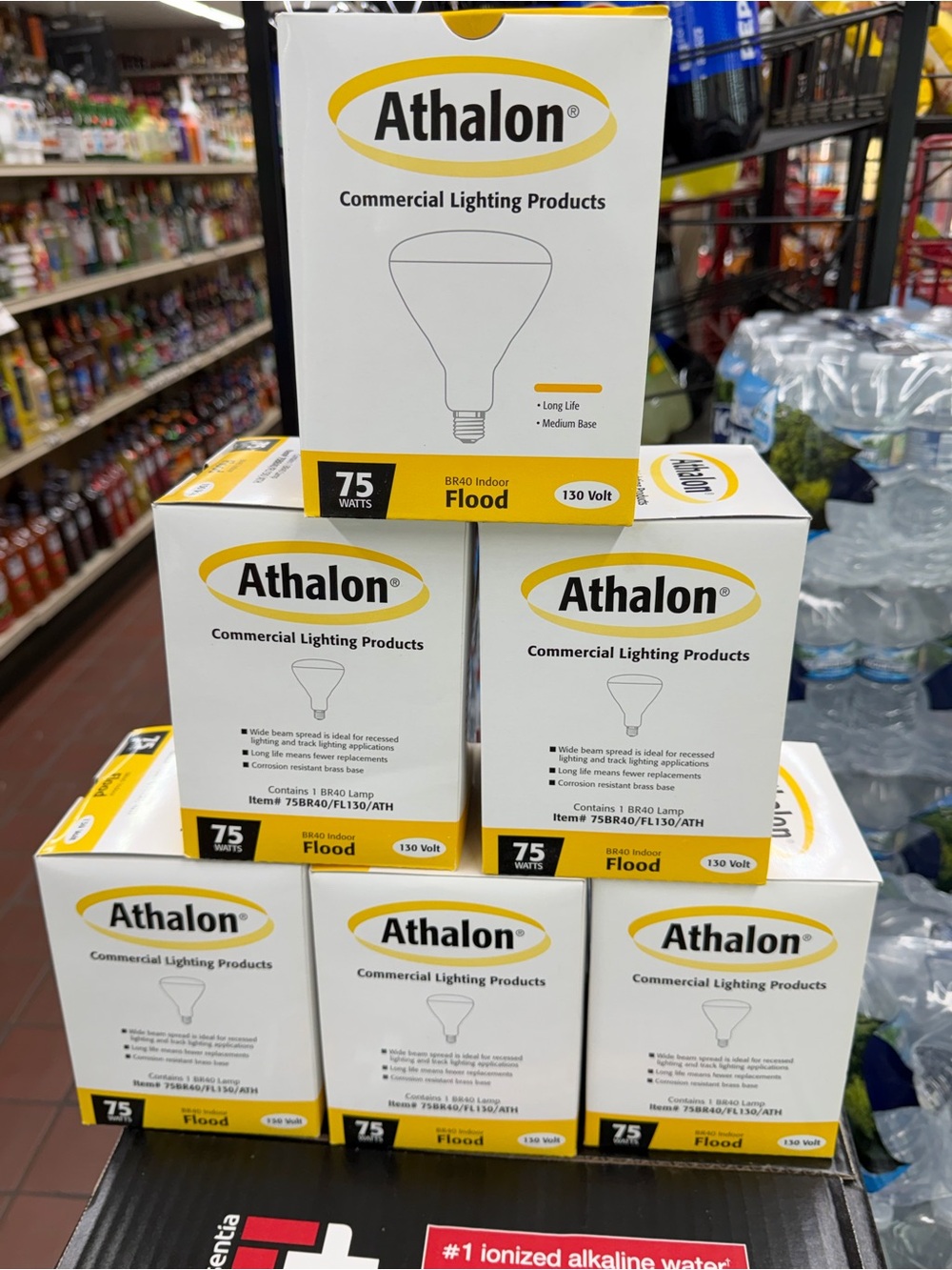 Athalon Flood Light Bulbs - White & Yellow Packaging